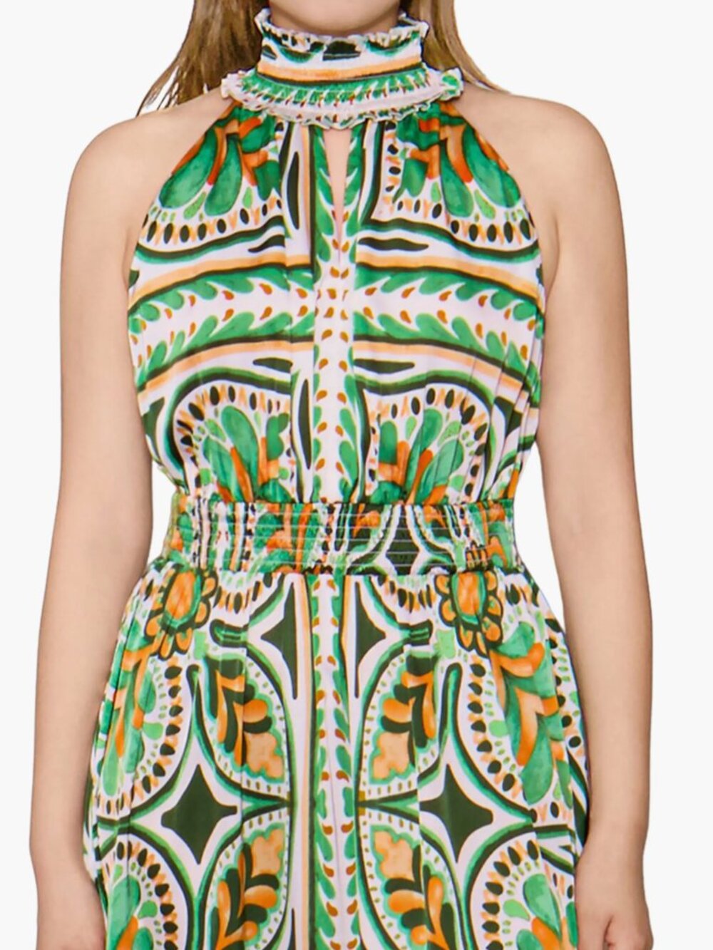 Abstract Maxi Halter Dress MELLODAY